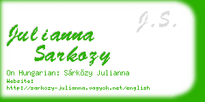 julianna sarkozy business card